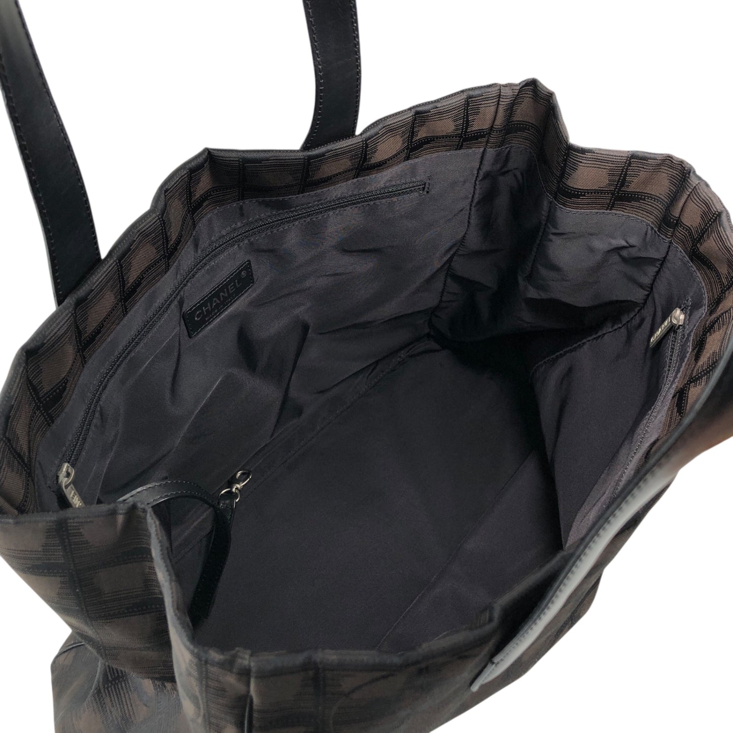 CHANEL New Travel Line Totebag Brown Vintage fxv5jr