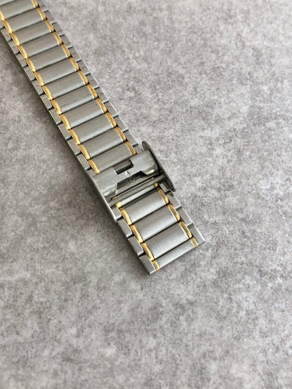 Yves Saint Laurent YSL Logo Quartz Watch Silver Vintage ccijzb