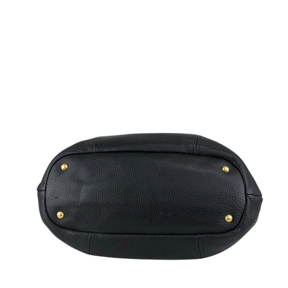 PRADA Logo Two-way Handbag Shoulder bag Black Vintage 5umuja