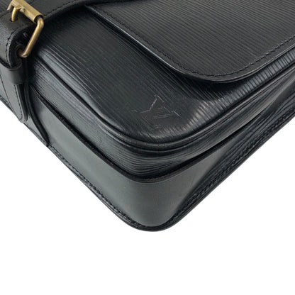 LOUIS VUITTON ルイヴィトン エピ  ショルダーバッグ ブラック LV レザー フロントバックル ipzw8h