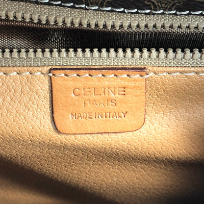 CELINE Macadam Blason Front Buckle Shoulder bag Brown Vintage z5ucpb