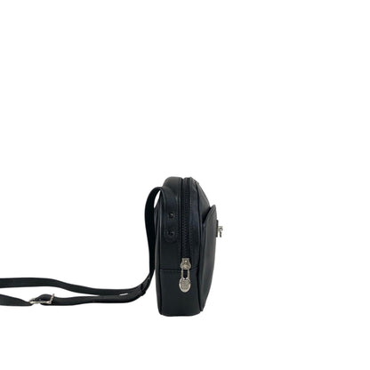 CELINE Gancini Shoulder bag Black Vintage mes4uh