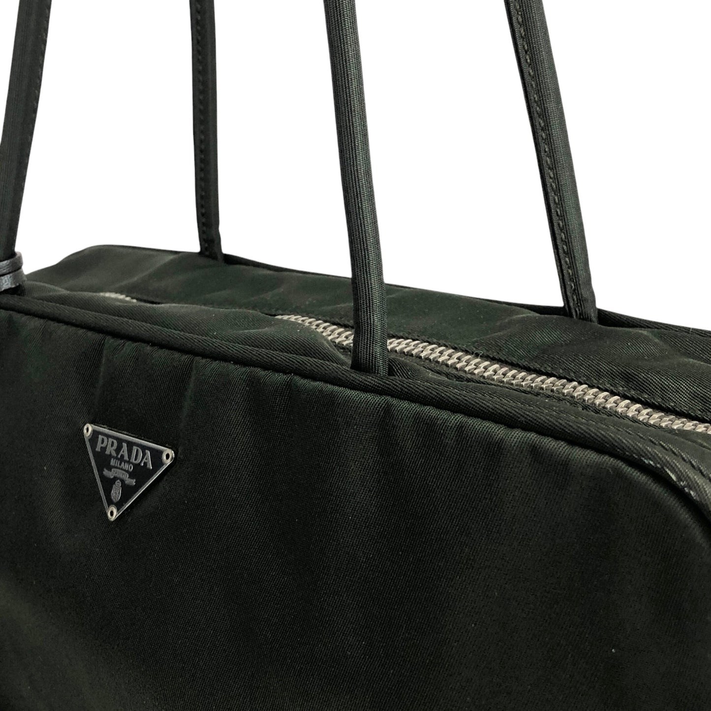 PRADA Tessuto Triangle Logo Padlock Khaki Vintage nxydgr