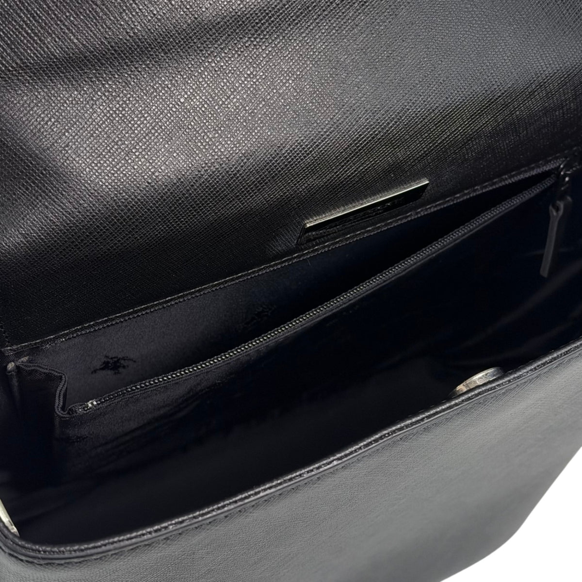 BURBERRY Logo Shoulder bag Black Vintage ikbt34