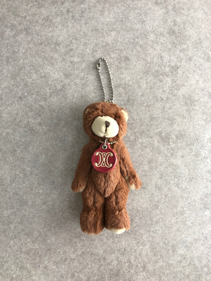 CELINE Triomphe Bear Motif Charm Brown Vintage x2kpmm