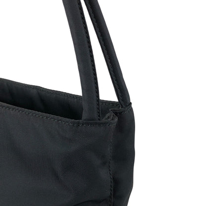 PRADA Tessuto Triangle Logo Handbag Black Vintage niprvk