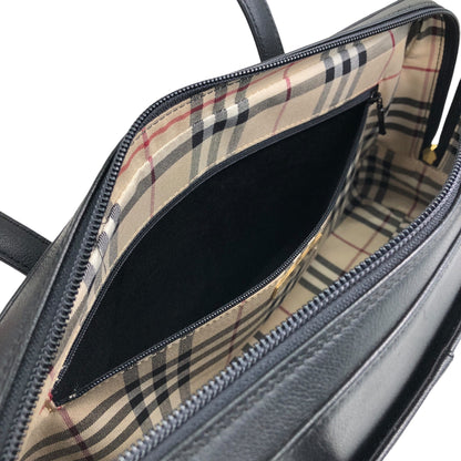 BURBERRY Logo Totebag Black Vintage y6x2fb
