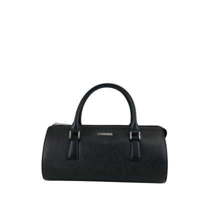 BURBERRY Logo Handbag Black Vintage 6vdsyy