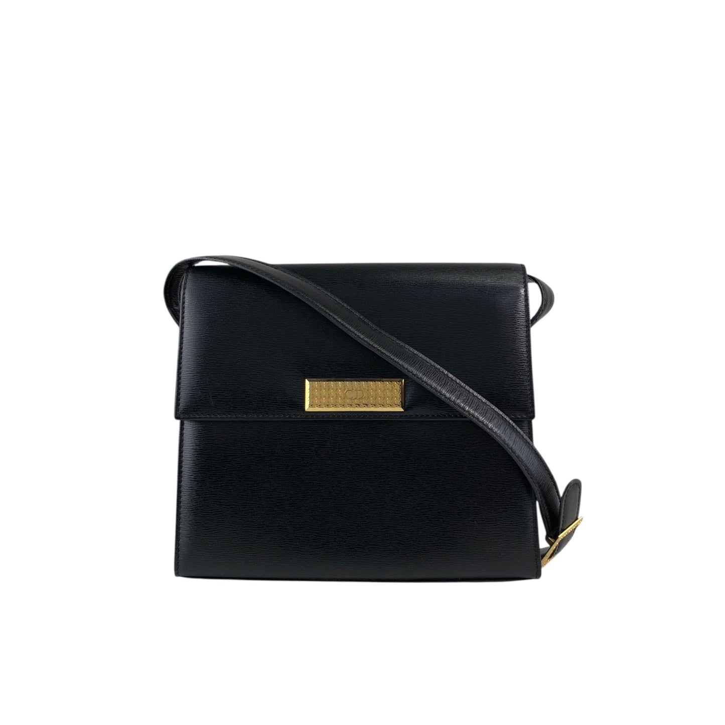 Christian Dior CD Logo Shoulder bag Black Vintage 28ek6f