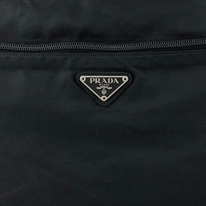 PRADA Tessuto Triangle Logo Totebag Black Vintage hszfkc