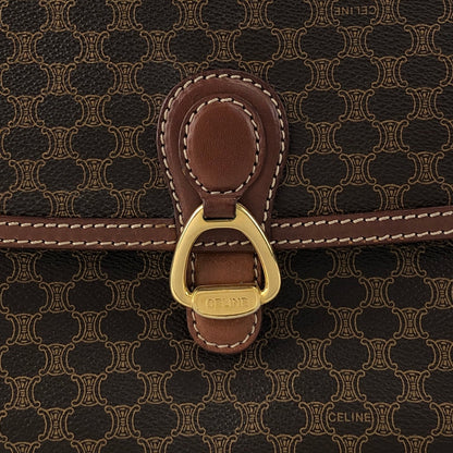 CELINE Macadam Horseshoe Shoulder bag Brown Vintage mxtw8i