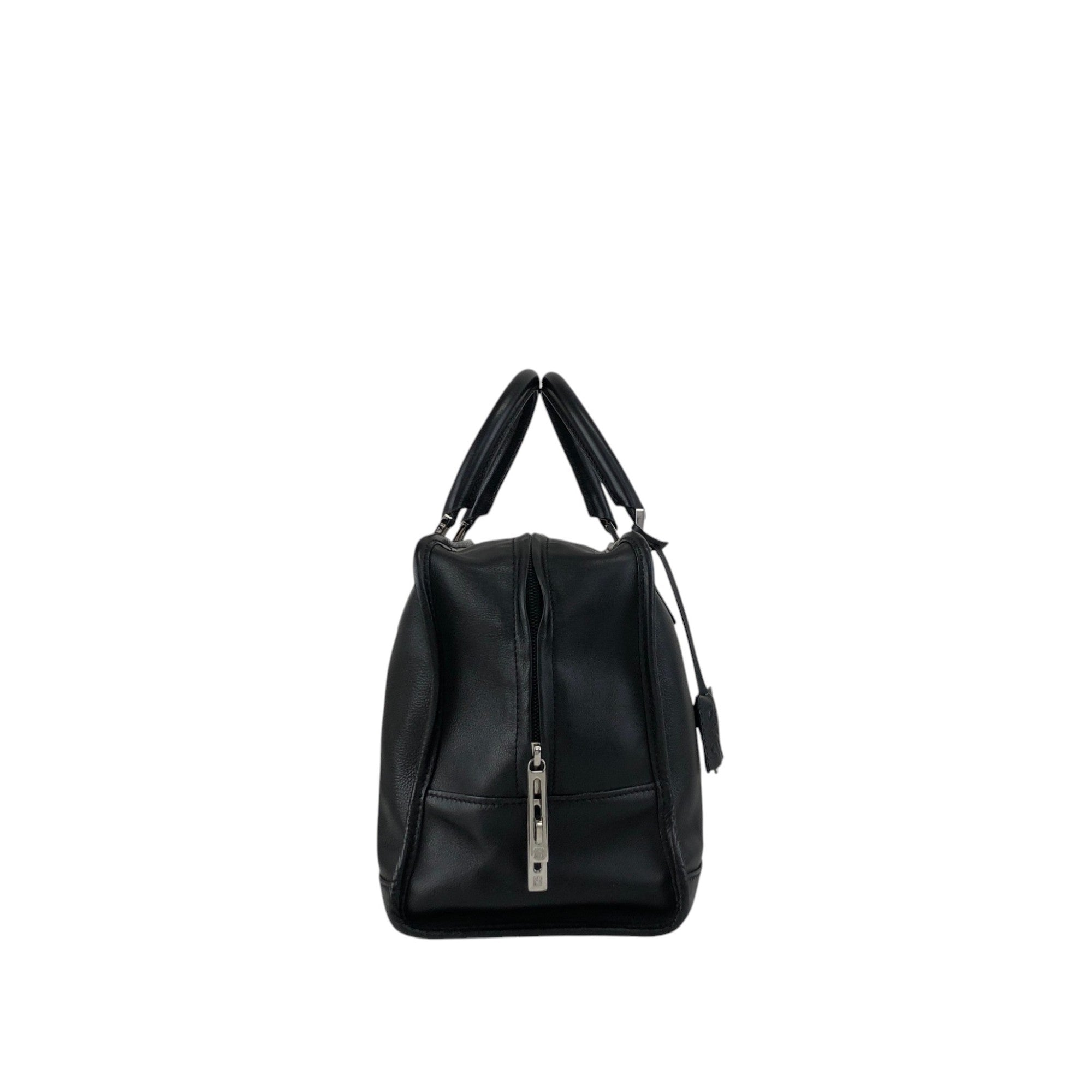 LOEWE Amazona36 Anagram Small Boston bag Handbag Black Vintage