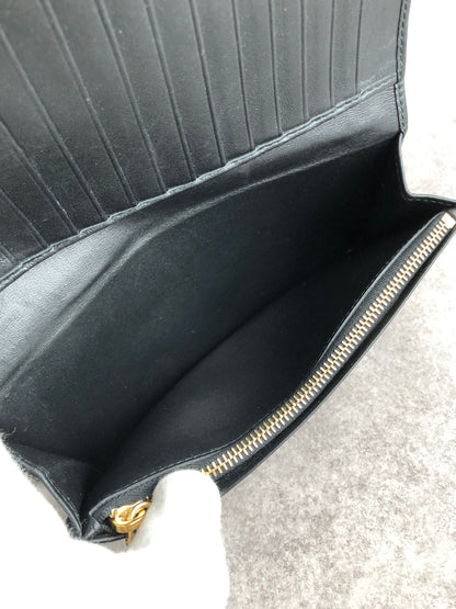 PRADA Logo Long Wallet Black Vintage yvkvsz