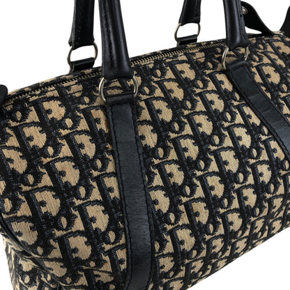 Christian Dior Trotter Handbag Boston bag Navy Vintage 3zr6kt