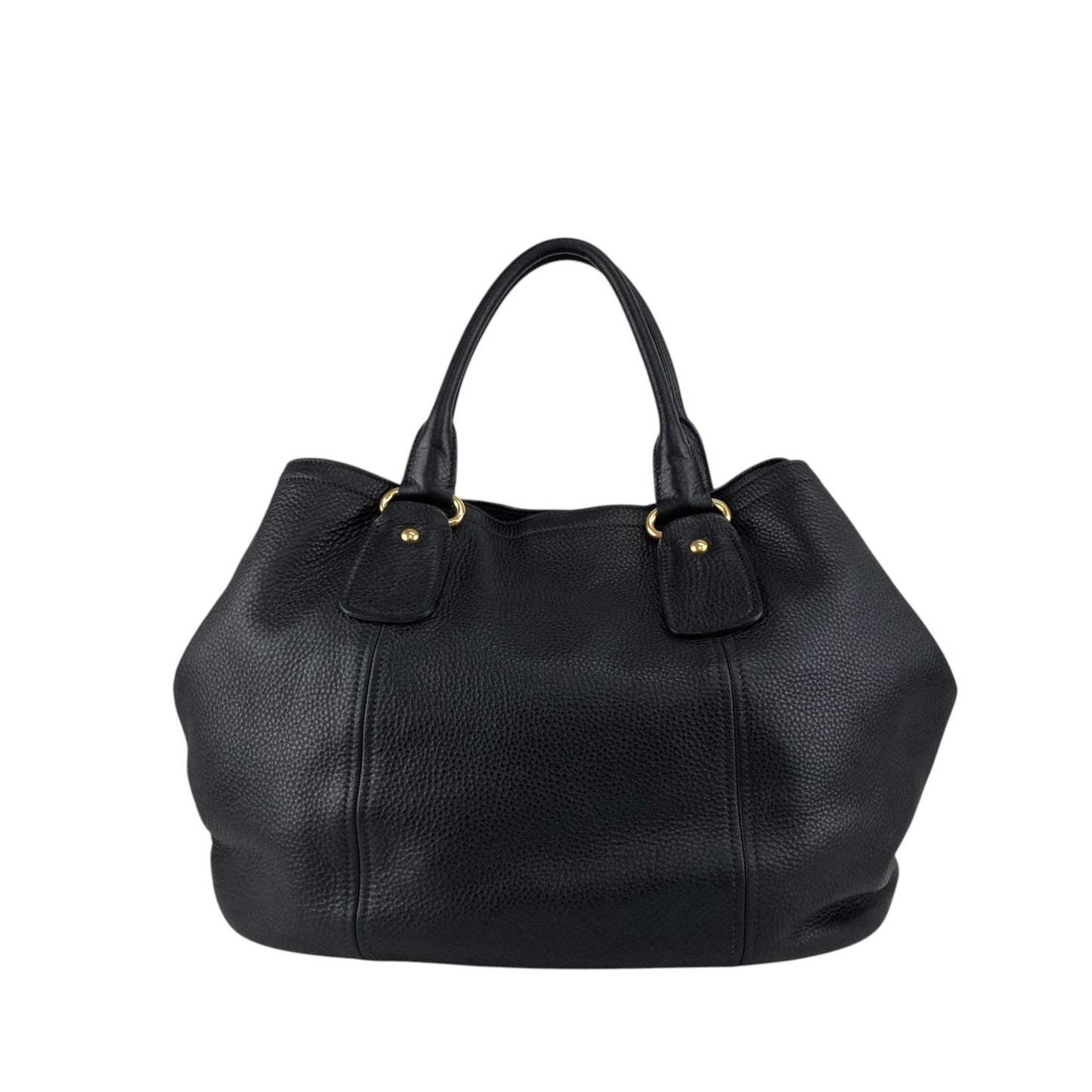 PRADA Logo Two-way Handbag Shoulder bag Black Vintage 5umuja