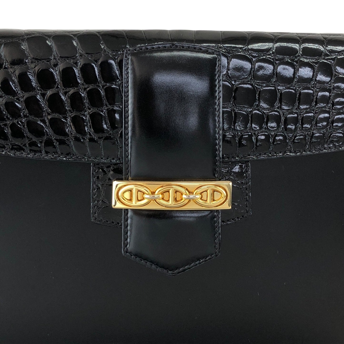GUCCI Horse Bit Clutch bag Black Vintage x3kdug