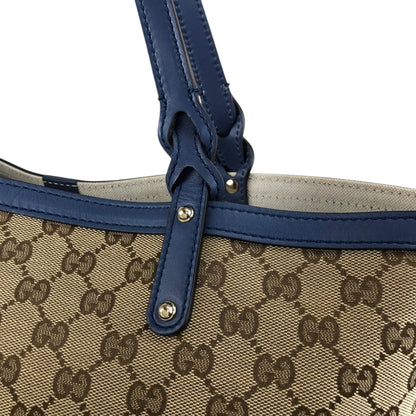 GUCCI GG Canvas Totebag Beige Vintage z375jy