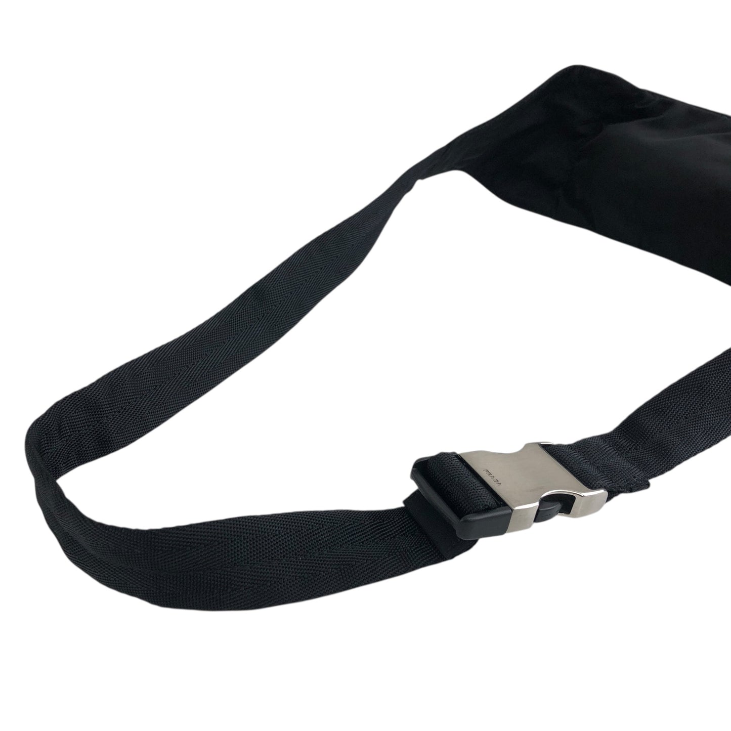 PRADA 三角形標誌斜背包 單肩包 黑色 復古 agzse3