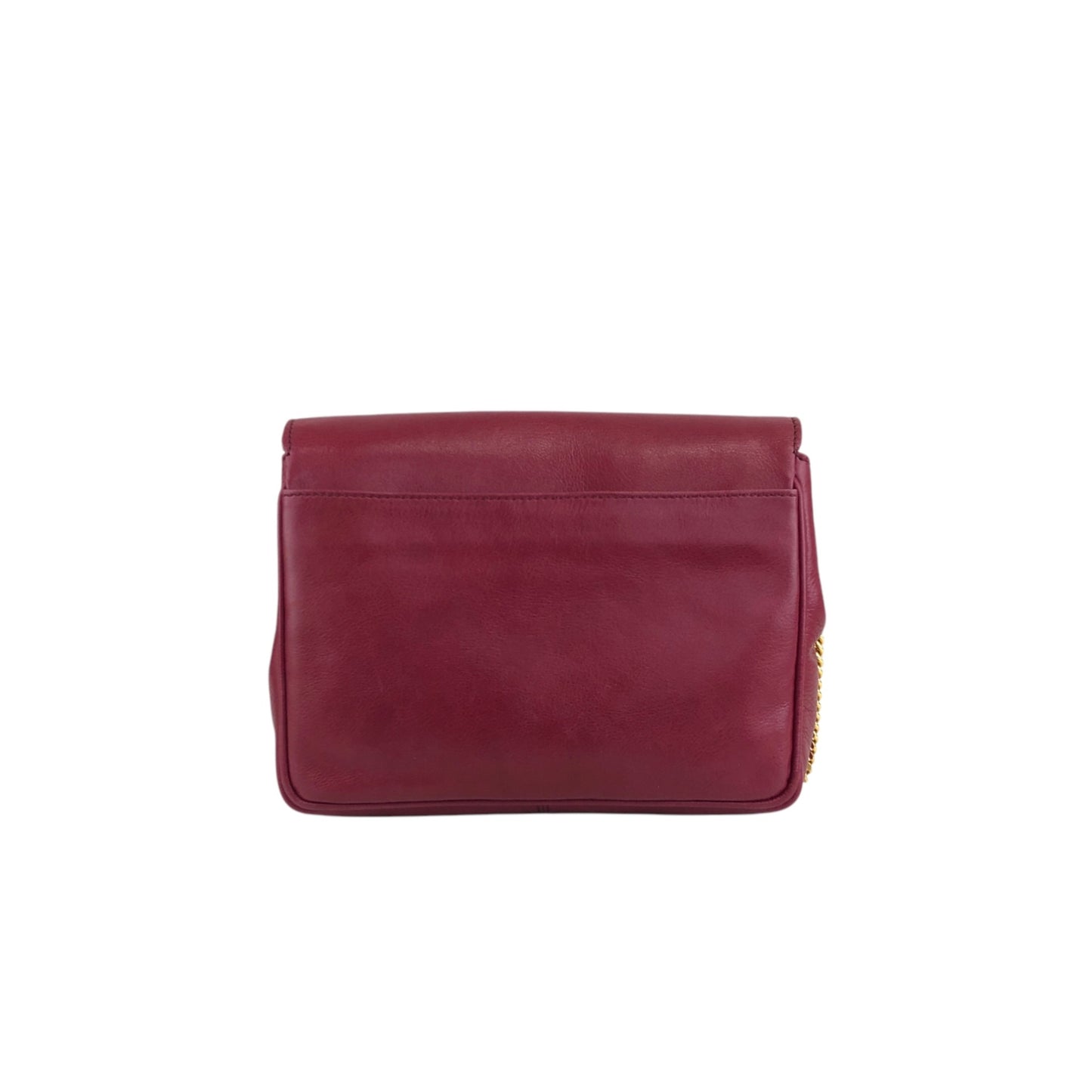 CELINE Blason Chain Shoulder bag Red Vintage vap3df