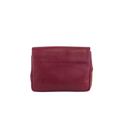 CELINE Blason Chain Shoulder bag Red Vintage vap3df