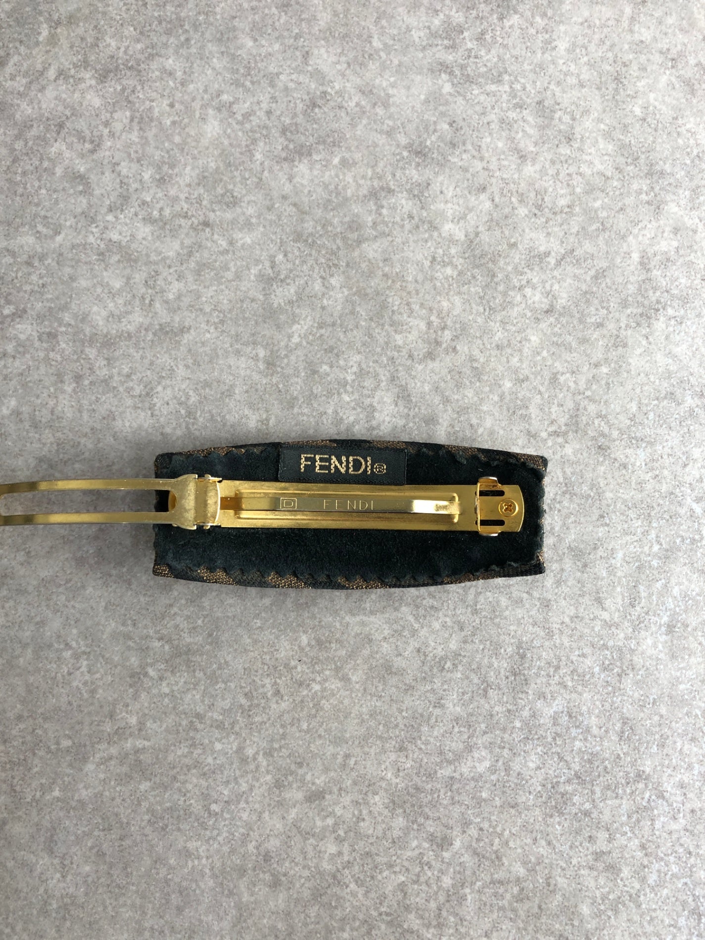 FENDI Pecan Barrette Brown×Black Vintage dbwb3g