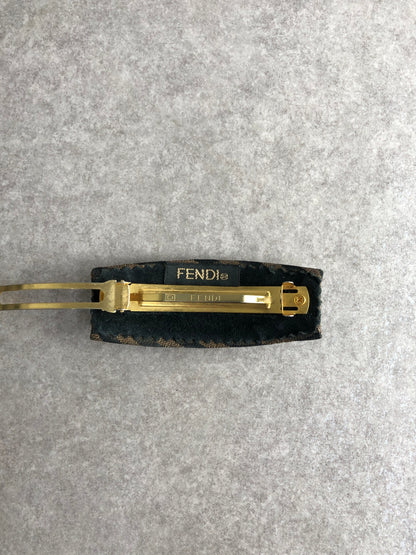 FENDI Pecan Barrette Brown×Black Vintage dbwb3g