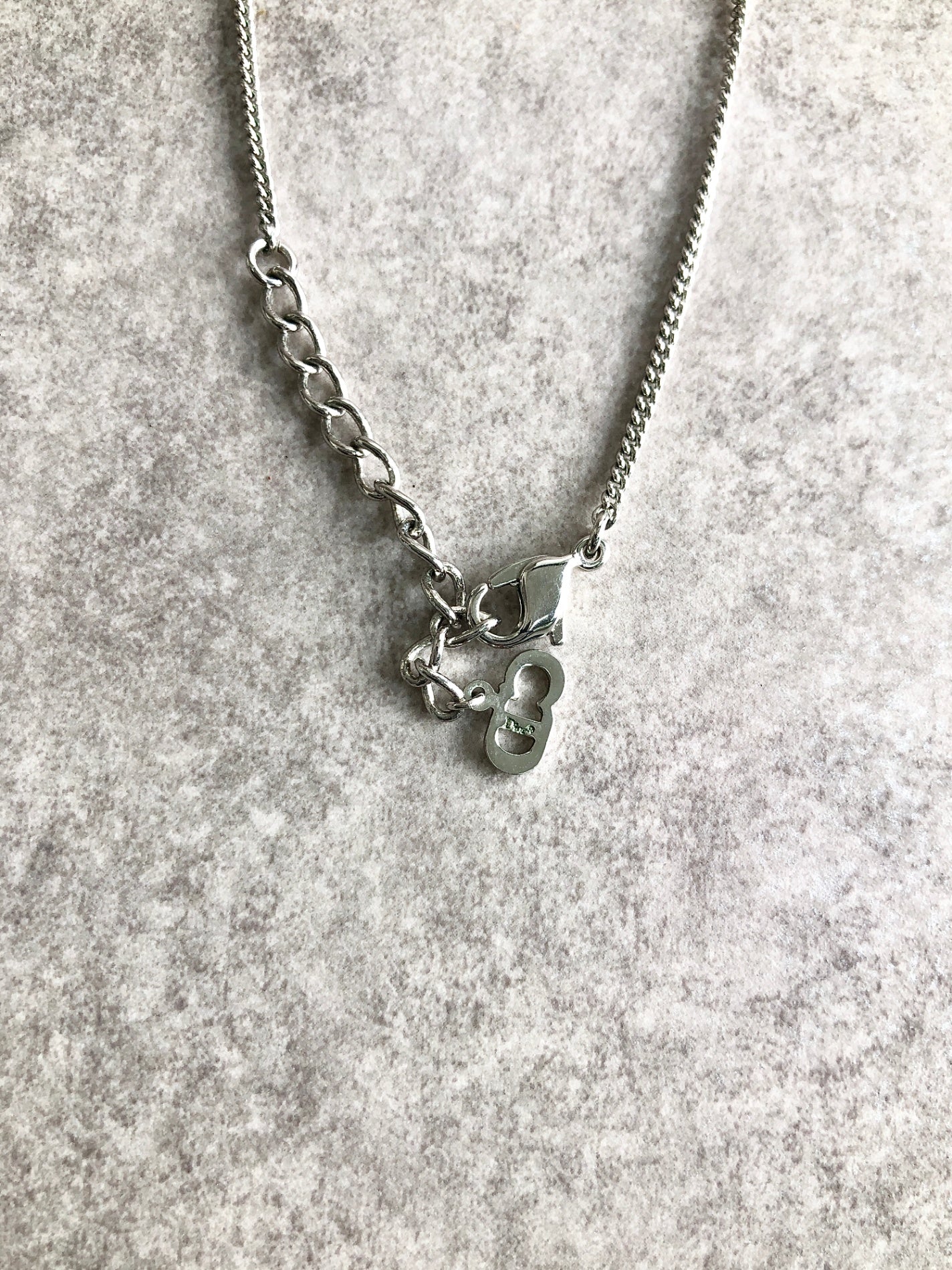 Christian Dior Dior Logo Necklace Silver Vintage 7y22dd