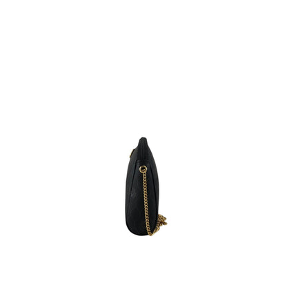 Christian Dior Honeycomb Pattern Chain Shoulder bag Black Vintage 3mnhcy