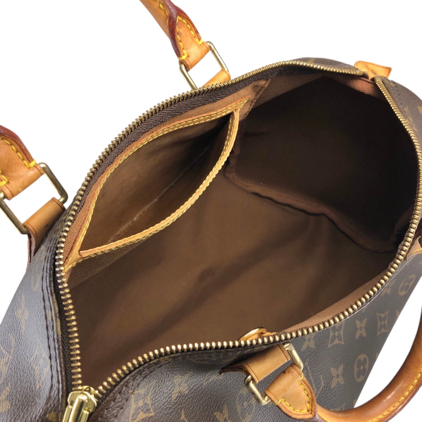 LOUIS VUITTON Monogram Small Boston bag Handbag Brown M41108 Vintage nniw2h