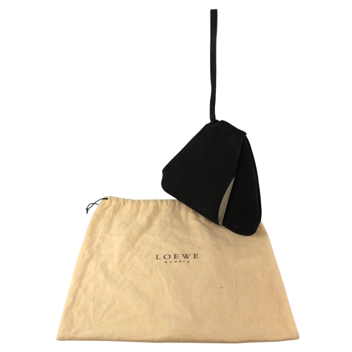 LOEWE Logo Handbag Black Vintage vfx75i