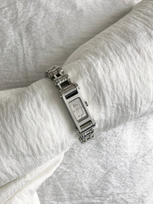 Christian Dior Quartz Watch Silver D104-100 Vintage tpk2dm
