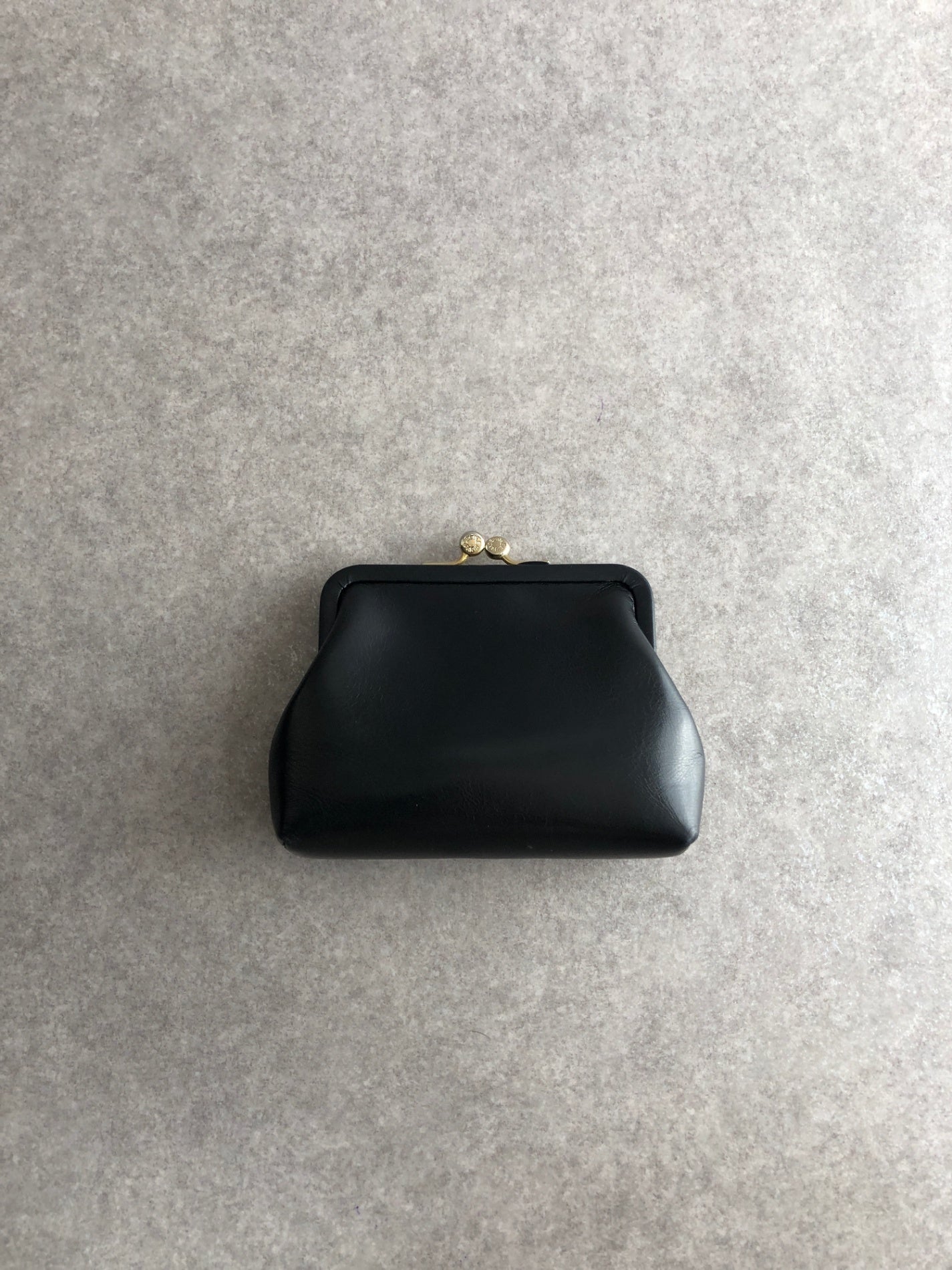 CELINE Logo Metal Clasp Coin Purse Black Vintage z4abfu