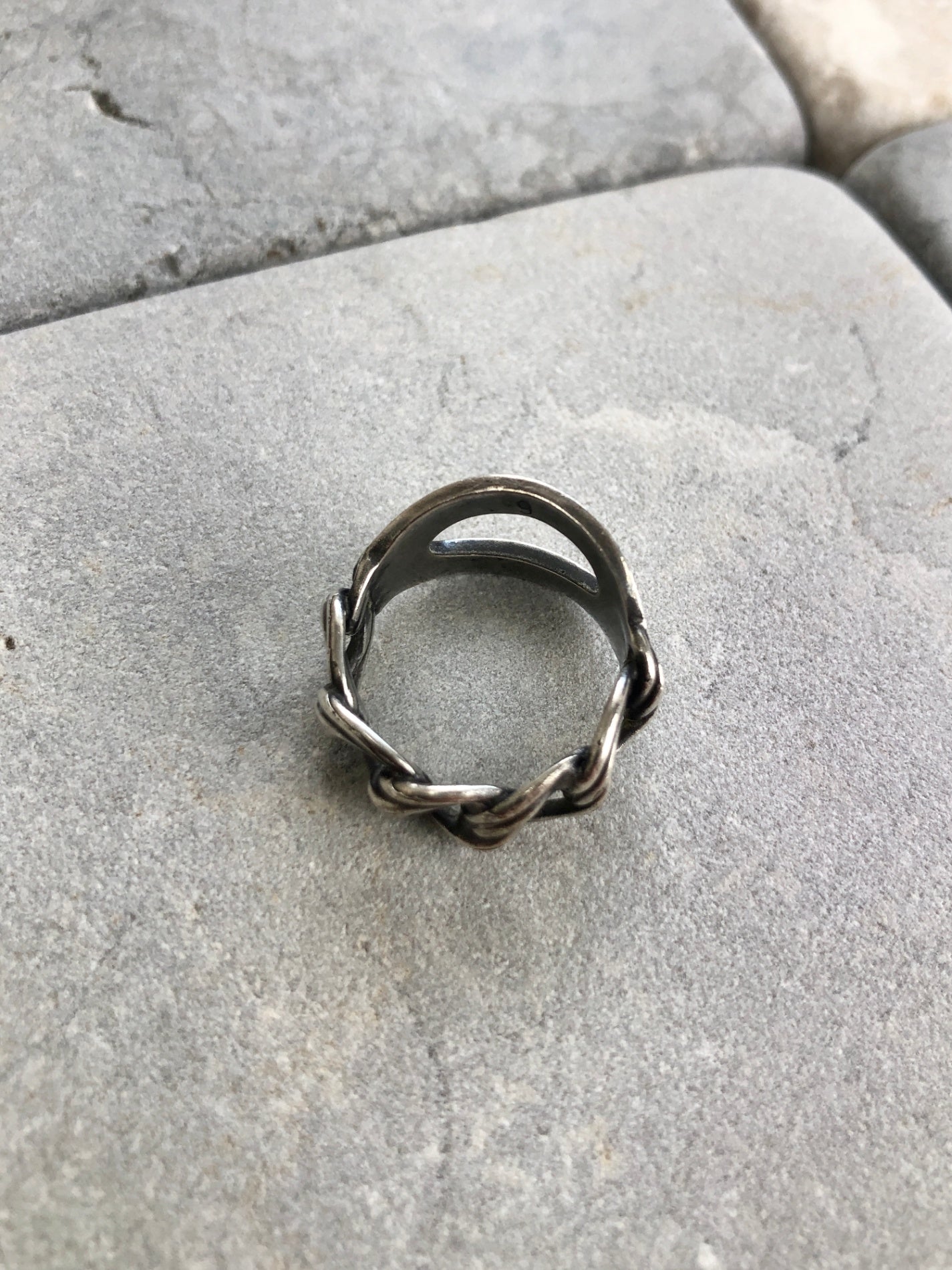 Christian Dior Logo Ring Silver Vintage ub6yse