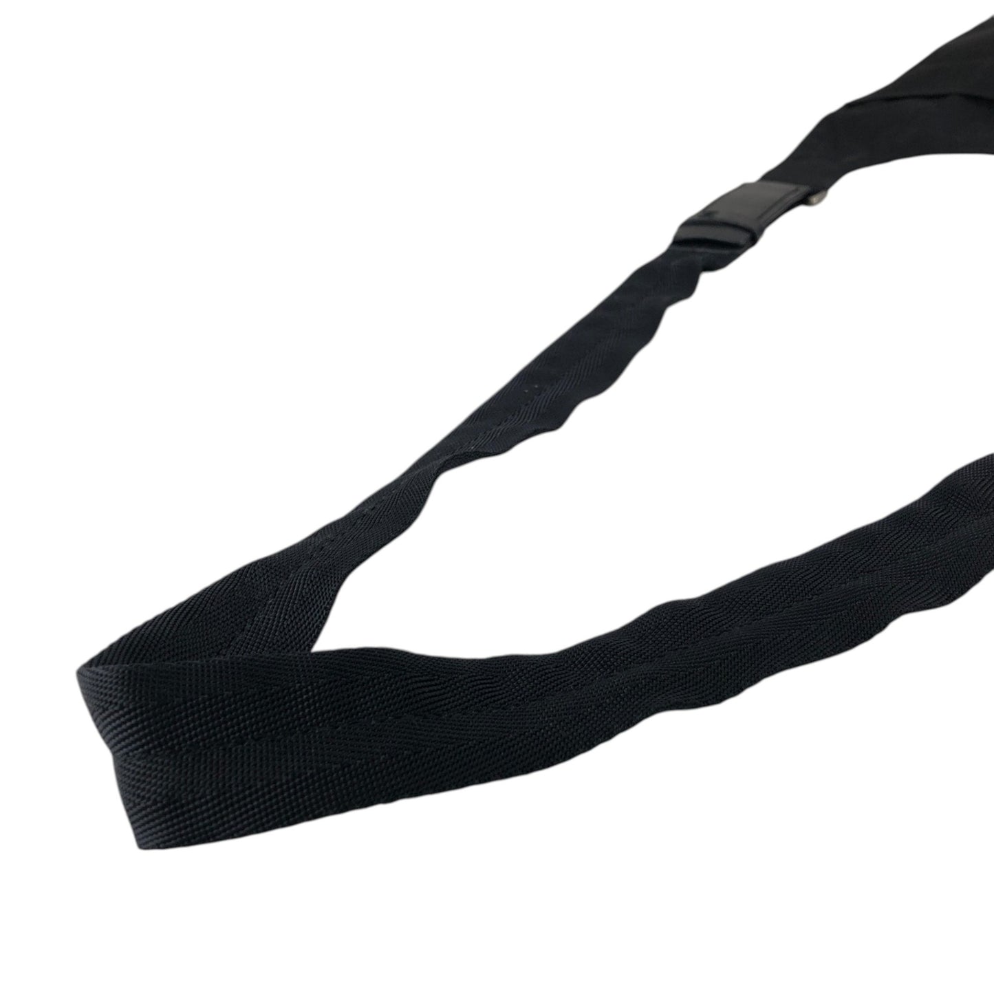 PRADA Tessuto Triangle Logo Shoulder bag Black Vintage h7a6s3