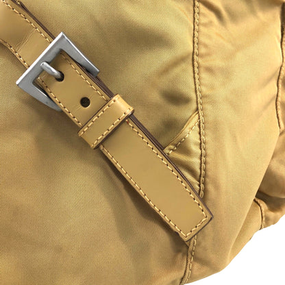 PRADA Tessuto Triangle Logo Backpack Yellow Vintage zmixxc