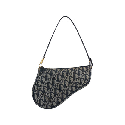 Christian Dior Trotter Shoulder bag Navy Vintage vtyw8k