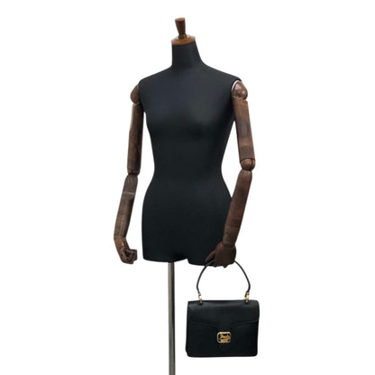 CELINE Horse Carriage Handbag Dark Navy Vintage 3bgmzr