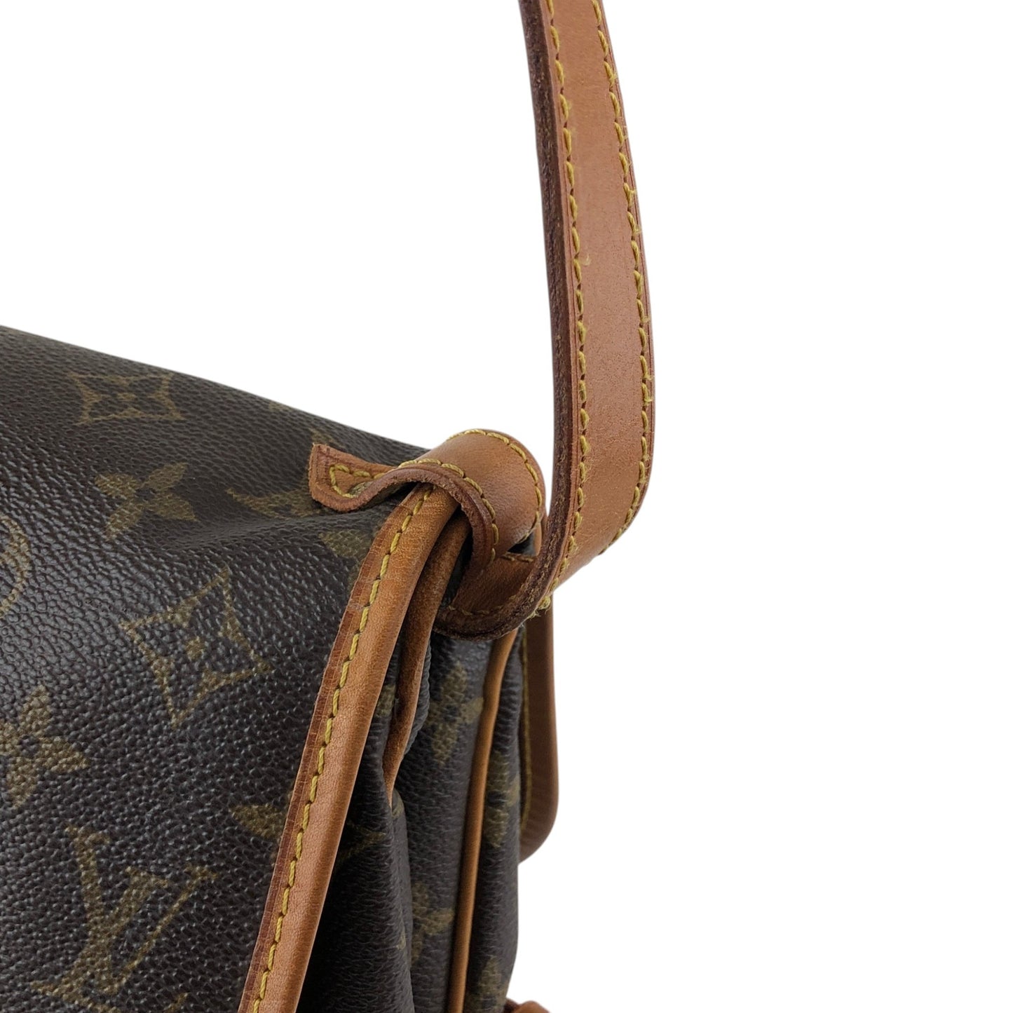 LOUIS VUITTON Monogram Shoulder bag Brown Vintage 27my8c