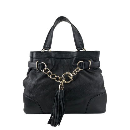 GUCCI Horse Bit Handbag Black 269943 Vintage wj5bxw