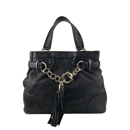 GUCCI Horse Bit Handbag Black 269943 Vintage wj5bxw