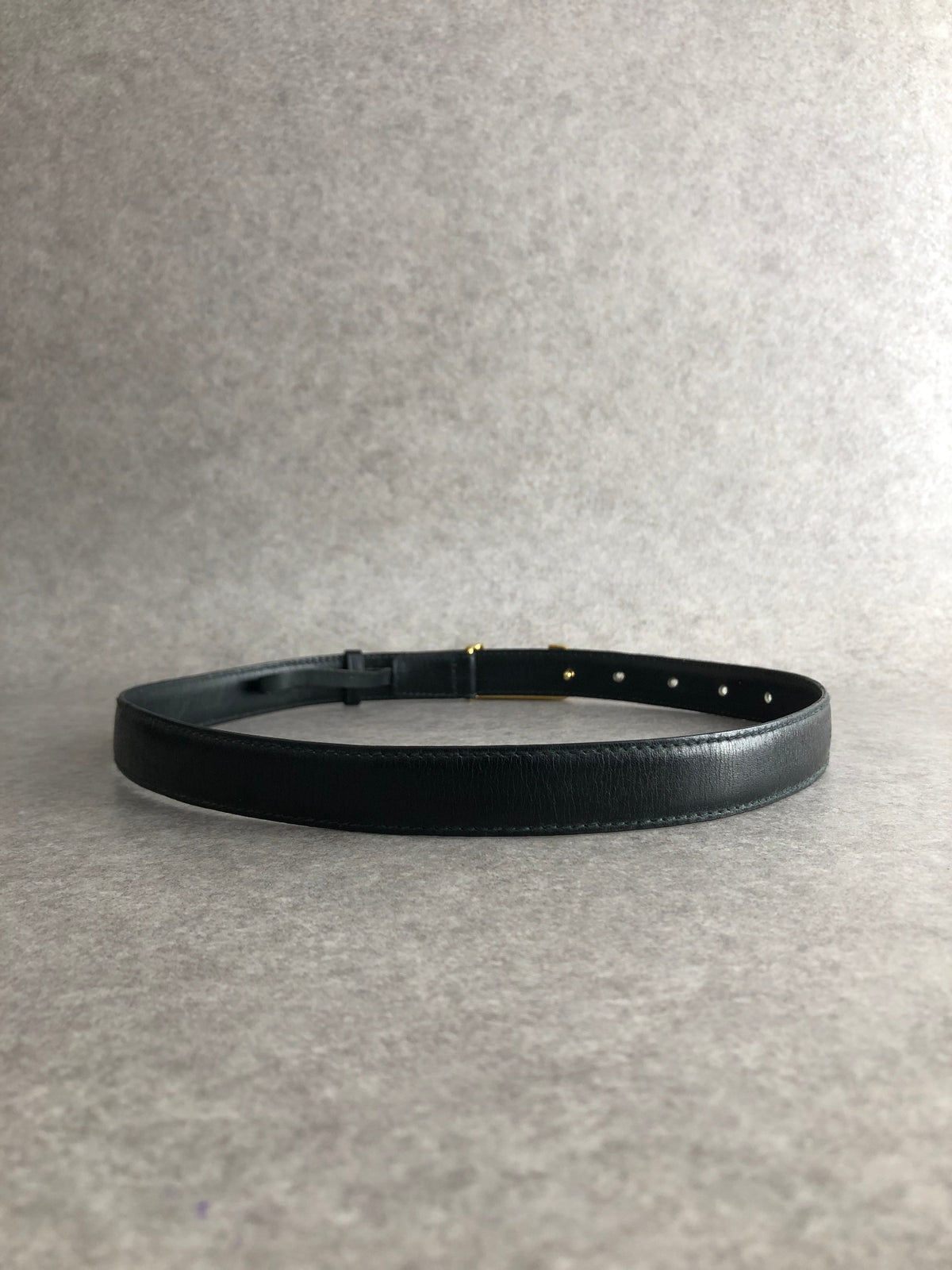 CELINE Horse Carriage Belt Black Vintage 5x3rxn