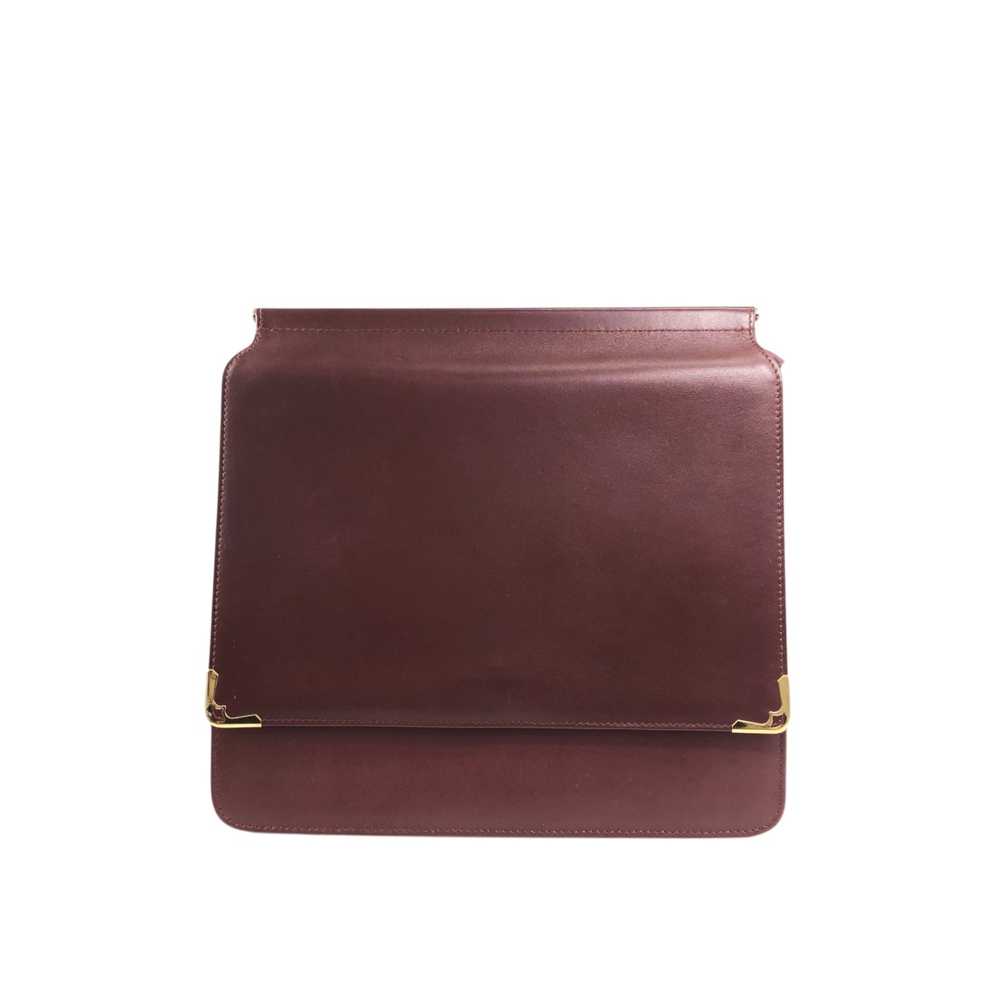 Cartier Flap Shoulder bag Bordeaux Vintage 26hrc3