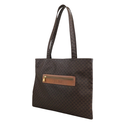 CELINE Macadam Logo Handbag Totebag Brown Vintage idxpny