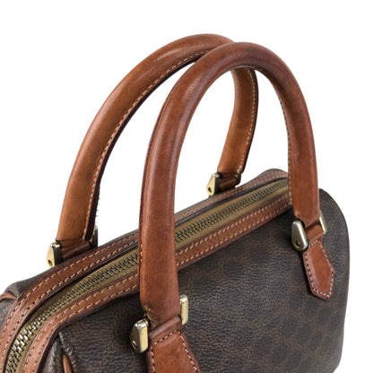 CELINE Macadam Two-way Small Boston bag Shoulder bag Brown Vintage b6a3tr