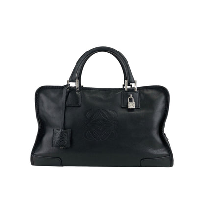 LOEWE Amazona28 Anagram Handbag Boston bag Black Vintage z3tif8