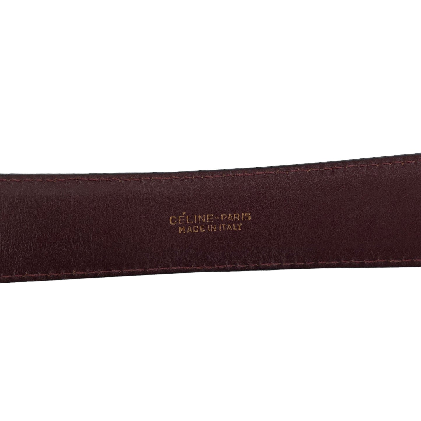 CELINE Horse Carriage Belt Bordeaux Vintage hea43y