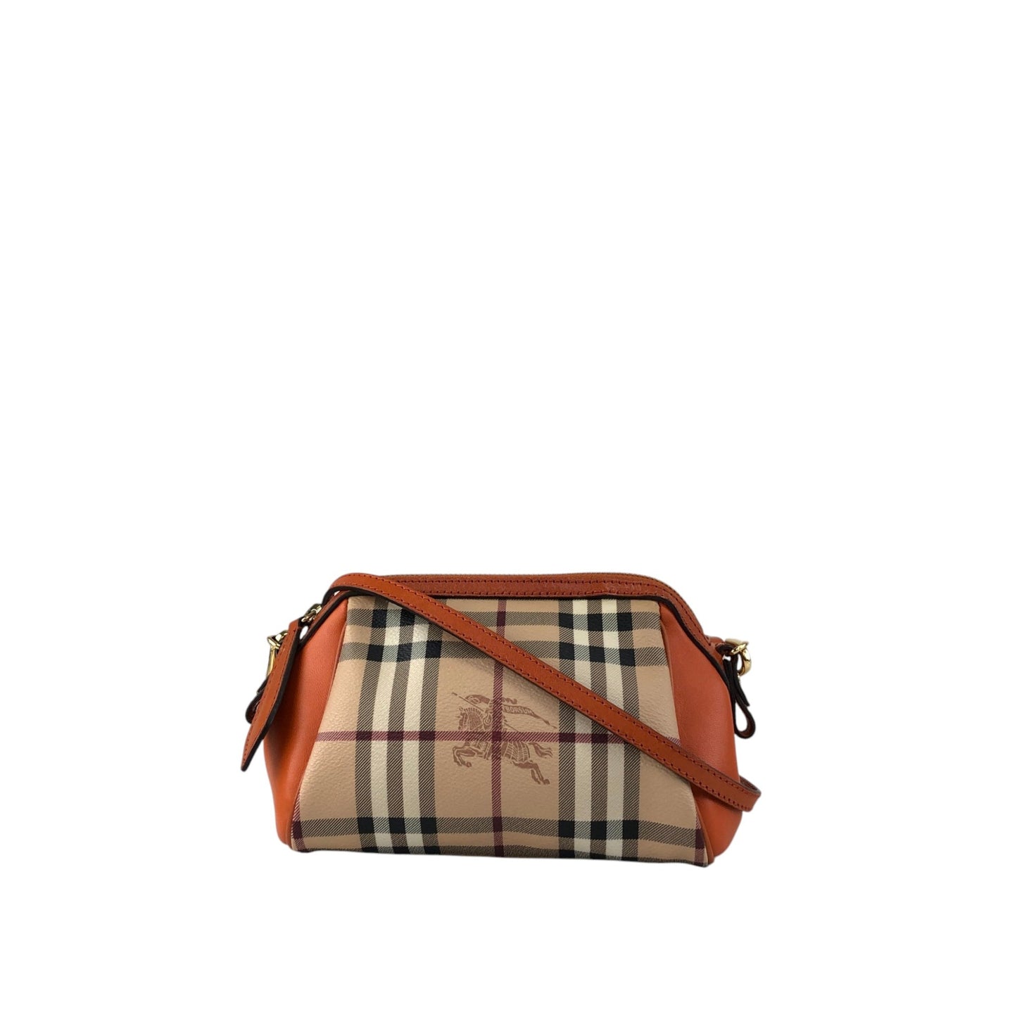 BURBERRY Nova Check Shoulder bag Beige×Orange Vintage 2e2732