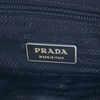 PRADA Tessuto Triangle Logo Double Pocket Backpack Beige Vintage rb8azz