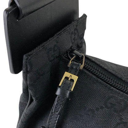 GUCCI GG Canvas Shoulder bag Black Vintage hgsb6r