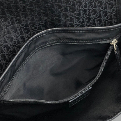 Christian Dior Logo Street Chic Round Shoulder bag Black Vintage 2uh3b5